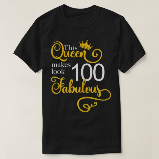 女性100th誕生日パーティギフトアイディアおばあちゃん10 tシャツ (デザイン正面)