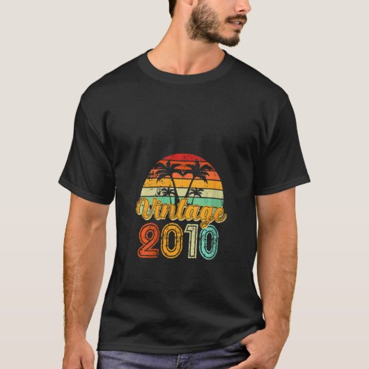 女性12歳ヴィンテージ2010レトロ12番目の誕生日 Tシャツ (正面)