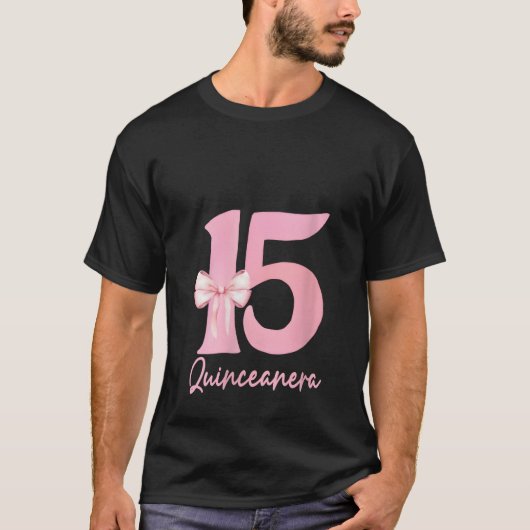 女性15歳の古い誕生日衣装ミクインズピンク Tシャツ (正面)