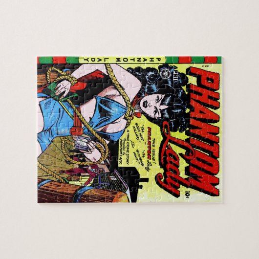 女性17ヴィンテージ漫画本のマットの幻影のパン屋 ジグソーパズル (横)