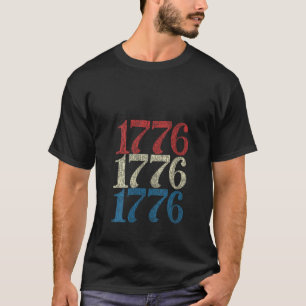 女性1776アメリカ・パトリオット米国国旗の革命家 Tシャツ