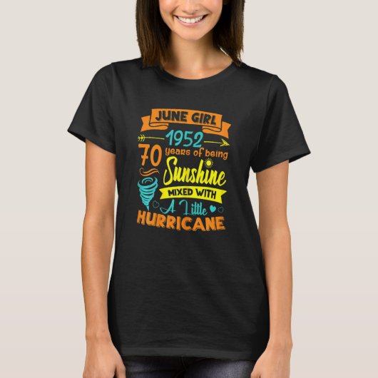 女性1952年6月70歳の日差し混合 Tシャツ (正面)