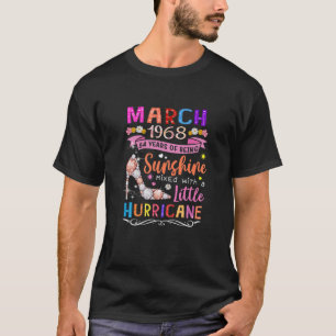 女性1968年3月54歳のフローラ素晴らし Tシャツ