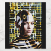 女性1 ワインラベル (シングルラベル)