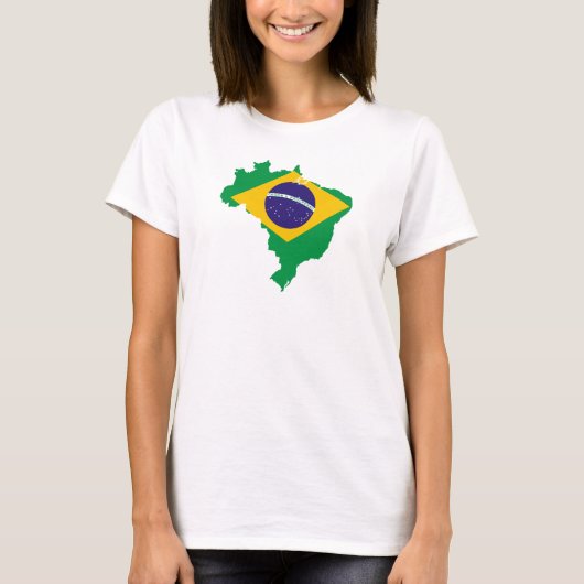 女性2のためのブラジル Tシャツ (正面)