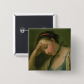 女性2のポートレート 缶バッジ (正面&裏面)