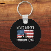 女性2001年9忘れ月11日メモリアルデー キーホルダー (正面)