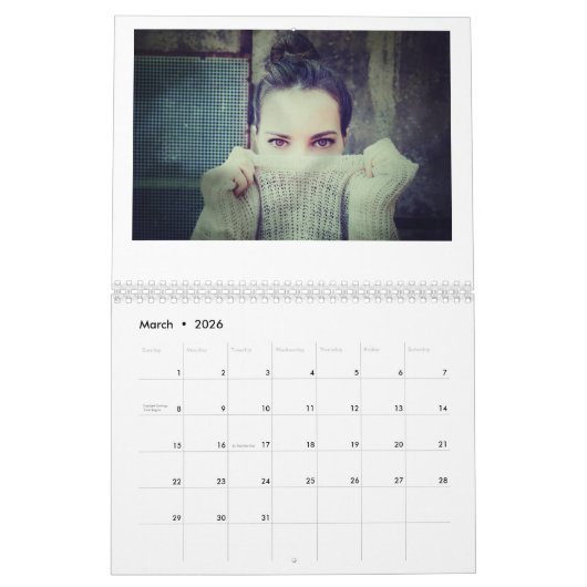 女性2019 カレンダー (3月 2026)