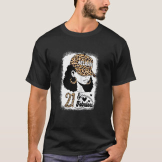 女性21歳の伝説的なBun Afro Leopar Tシャツ