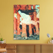 女性3人と狼3人(w/c) キャンバスプリント (インサイチュ (リビング))