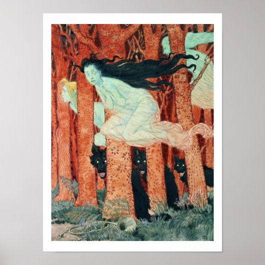 女性3人と狼3人(w/c) ポスター (正面)