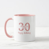 女性30歳の誕生日名入りマグカップ マグカップ (左)
