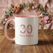 女性30歳の誕生日名入りマグカップ