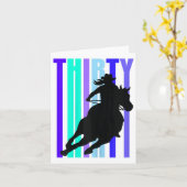 女性30th誕生日の女性の乗馬愛好家Ro カード (黄色い花)