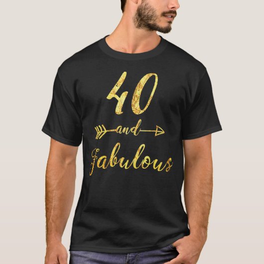 女性40歳の誕生日40と素晴らしい Tシャツ (正面)