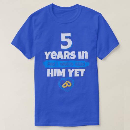 女性5年記念結婚祝い贈り物アイディア Tシャツ (デザイン正面)
