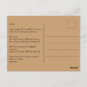 女性50歳エレガントの誕生日パーティーへの招待 ポストカード (裏面)