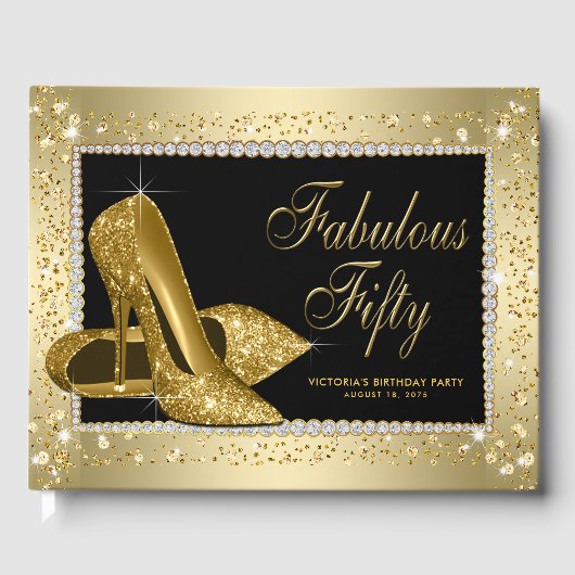 女性50thバースデーパーティーゲストブック ゲストブック (正面)