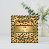 女性50thバースデーパーティージャガー招待状 招待状 (スタンド正面)