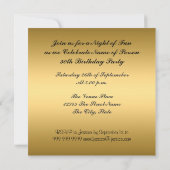 女性50thバースデーパーティージャガー招待状 招待状 (裏面)