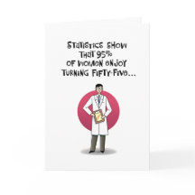 女性55楽しむ番目の誕生日カード