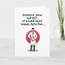 女性55楽しむ番目の誕生日カード カード