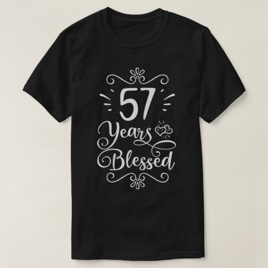 女性57誕生日57年賛美宗教ジェ Tシャツ (デザイン正面)