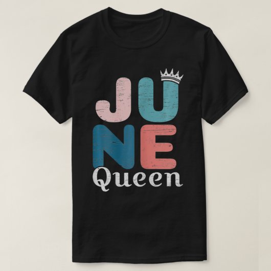 女性6月クイーンバースデー1 Tシャツ (デザイン正面)