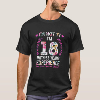 女性6月女の子1950 71誕生日71歳I' Tシャツ