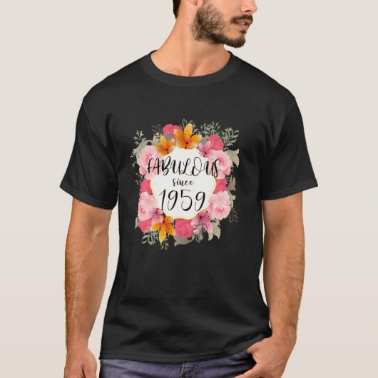 女性63歳1959年以来の素晴らしい幸せ63日 Tシャツ (正面)