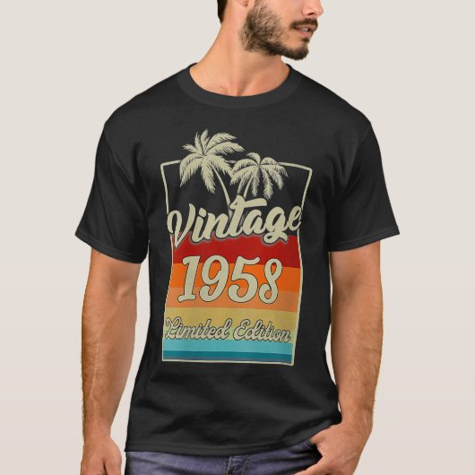 女性64歳の古いギフトヴィンテージ1958年最高の1958年 Tシャツ (正面)