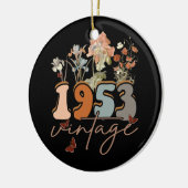 女性70歳ヴィンテージ1970 53誕生日Tee セラミックオーナメント (左)