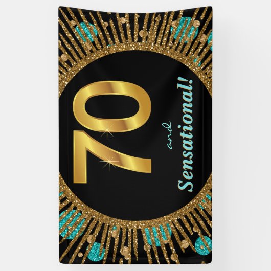 女性70誕生日バナー 横断幕 (縦)