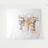 女性70誕生日フォトブース背景 タペストリー (正面(横))