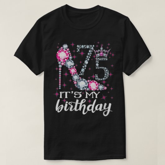 女性75それは私の誕生日1945 75番目の誕生日 Tシャツ (デザイン正面)