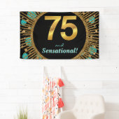 女性75番目の誕生日 横断幕 (インサイチュ)