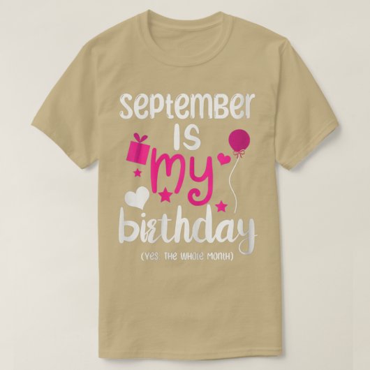 女性9月は私の誕生日月Yep The Whol Tシャツ (デザイン正面)