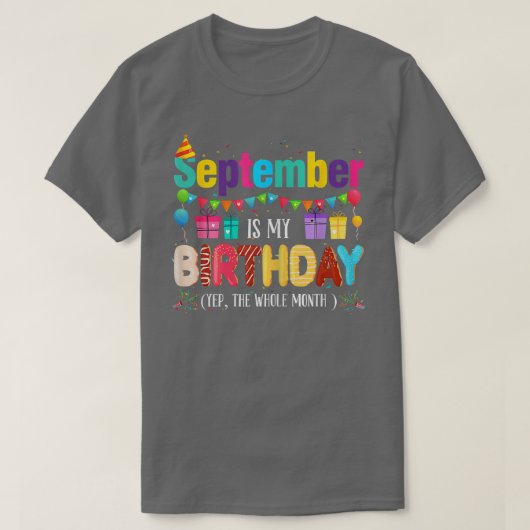 女性9月は私の誕生日月Yep The Whol Tシャツ (デザイン正面)