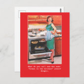 女性「おもしろいのみ」男性のジョークのカード ポストカード (正面/裏面)