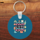 女性 ウーマン 2016 レトロ ノスタルジー V キーホルダー (正面)