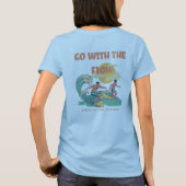 女性 エネルギー フロー レッスン 学ぶ Tシャツ (裏面)