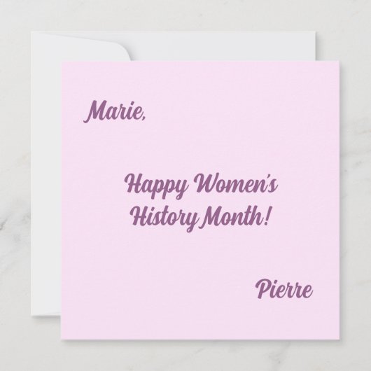 女性 カード (裏面)