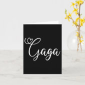 女性 ガガ キュート ハート おばあちゃん Vネック カード (黄色い花)