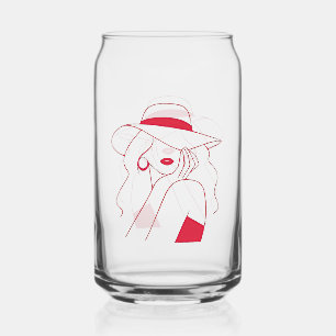 女性 ガラス缶
