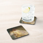 女性(キャンバスの油)のポートレート コースター (右側)