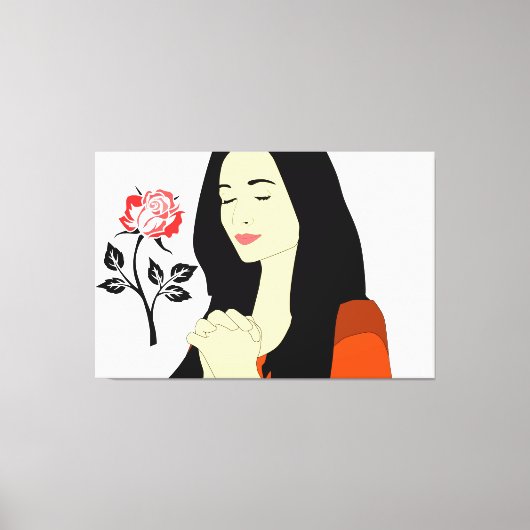 女性 キャンバスプリント (正面)