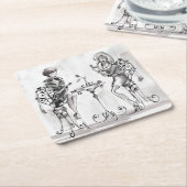 女性 スクエアペーパーコースター (アングル)