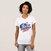 女性 スケーター Tシャツ アイススケート スポーツ 勝利 (正面フル)