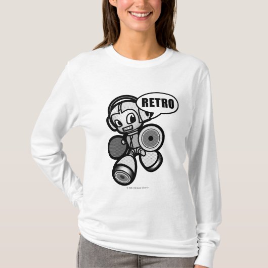 女性-スピーカーの馬蝿の幼虫のワイシャツ Tシャツ (正面)