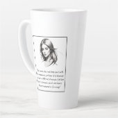 女性 – ドラマー違う引用文 カフェラテマグ (左アングル)